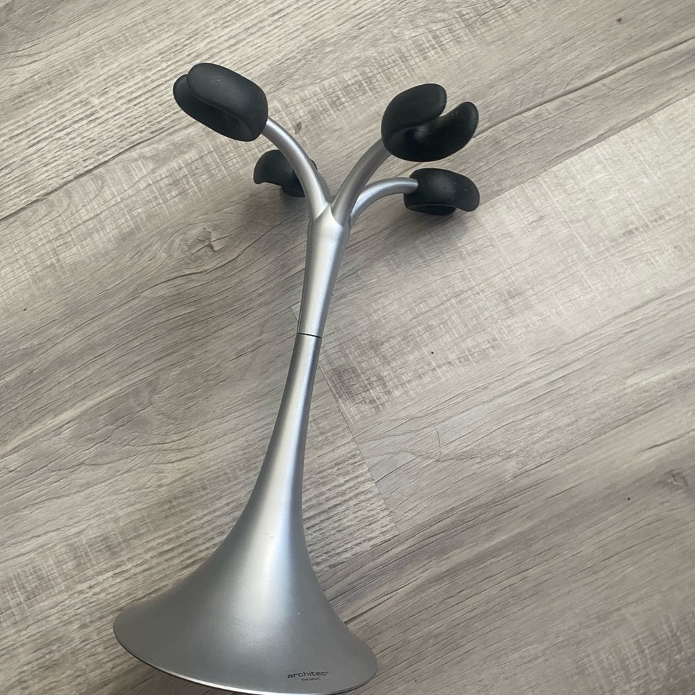 Silver and Black Wine Glass Drying Stand